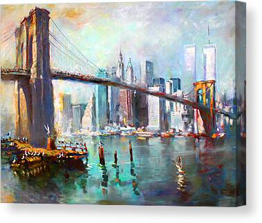 New York City Landmark Paintings Canvas Prints