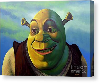 Giant Shrek Head Art Print for Sale by MemeStickersCo