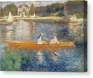 Boating On The Seine Canvas Prints