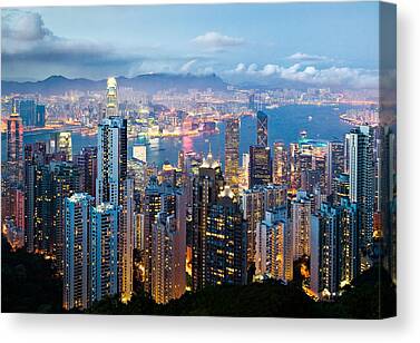 Hong Kong Harbor Canvas Prints