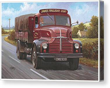 1940s Trucks Paintings Canvas Prints