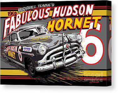 Fabulous Hudson Hornet Canvas Prints