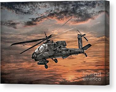 Apache Helicopter Canvas Prints