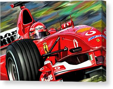 Michael Schumacher Canvas Picture Prints German F1 Car Racing Large Poster 