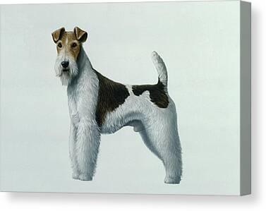 WIRE FOX JACK RUSSELL TERRIER AND LITTLE GIRL DOG PRINT MOUNTED READY TO FRAME 