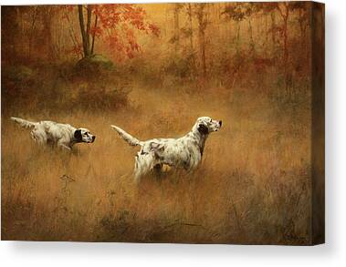 Working Dog Paintings Canvas Prints