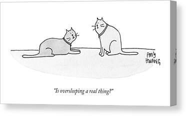 New Yorker Cartoons Sleep Drawings Canvas Prints