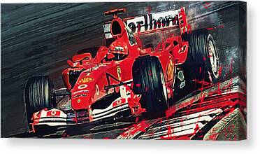 Michael Schumacher Ferrari Poster Banner Canvas B/&W Sports Art Kids Wall Decor Formula 1 Print Man Cave Gift F1 Racing Fan