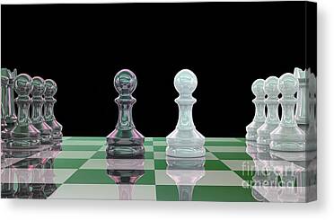 Pawns on Chess Board #1 Drawing by CSA Images - Fine Art America