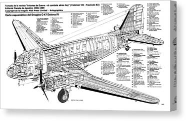 C-47 Mixed Media Canvas Prints