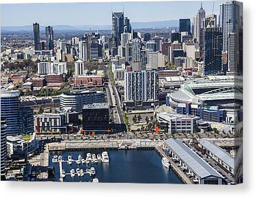 Melbourne Docklands Harbour Canvas Print Painting Framed Home Decor Wall Art 5P