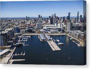 Melbourne Docklands Harbour Canvas Print Painting Framed Home Decor Wall Art 5P