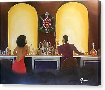 Bar Scene Canvas Prints