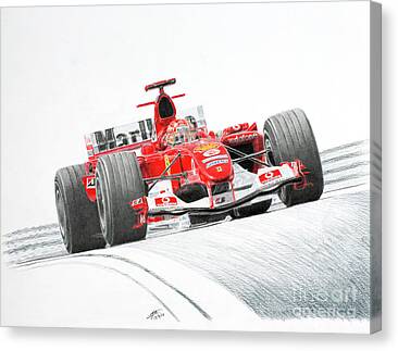 Michael Schumacher Ferrari Poster Banner Canvas B/&W Sports Art Kids Wall Decor Formula 1 Print Man Cave Gift F1 Racing Fan