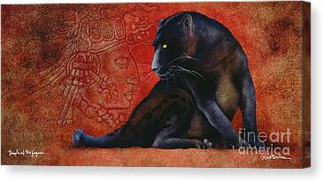 Mayan Jaguar Canvas Prints