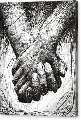 Buy a license: Romantic Couple Holding Hand Pencil Sketch by Mounir  Khalfouf