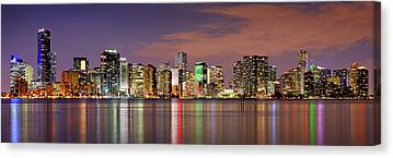 Miami Cityscape Canvas Prints