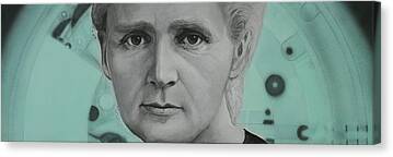 Marie Curie Portrait Canvas Prints