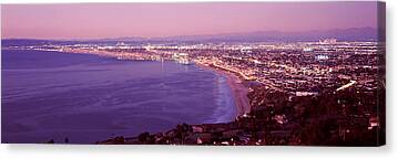 Panoramic Images Santa Monica Beach Canvas Prints