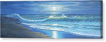 Moonlight Beach Canvas Prints