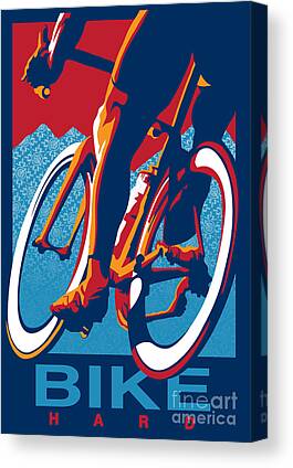 Red Bicycle Canvas Prints