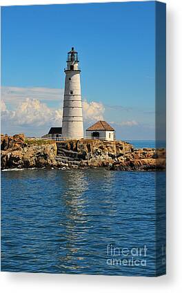 Boston Beantown City Light Lighthouse New England Massachusetts Navagator Canvas Prints