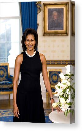 Michelle Obama Portrait Photos Canvas Prints