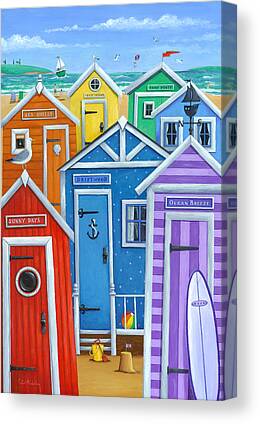 canvas print ready-to-hang wall picture printed image on pure canvas fabric stretched on canvas frame Posterlounge Canvas print 90 x 60 cm: Seaside icecreams by Peter Adderley/MGL Licensing