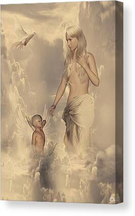 Goddess Aphrodite Digital Art Canvas Prints
