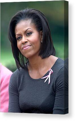 First Lady Michelle Obama Hosts Breast Cancer Awareness Month Ev Canvas Prints