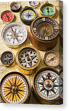 Navigation and Compass Rose Old West Canvas Prints