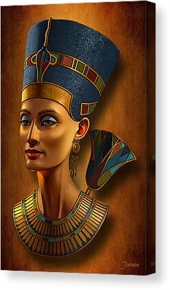 Poster Nefertiti-Egyptian Art-Print Fine Art Painting on panel mdf 