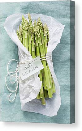 Canvas Print Poster Wall Art or Asparagus Bunch Oil Painting Paper 