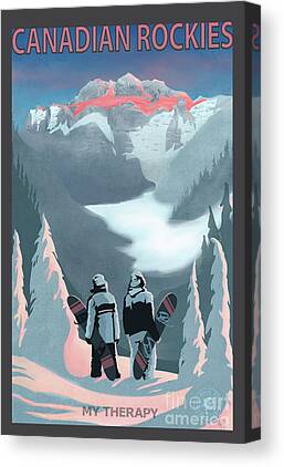 Snowboarder Canvas Prints
