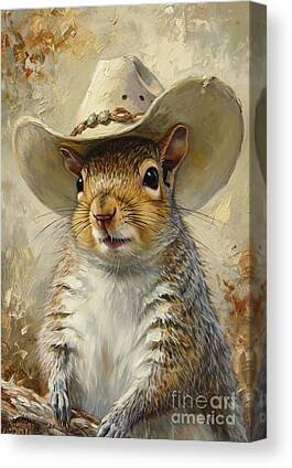 Fat Squirrel Canvas Prints