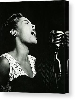 Art print poster /Canvas Jazz Singer Billie Holiday and Louis Armstrong in New 