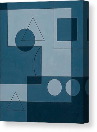 Blue Triangle Canvas Prints