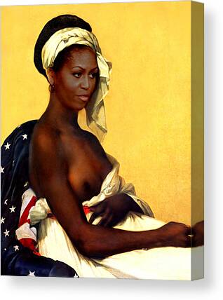 Michelle Obama Nude Paintings Canvas Prints
