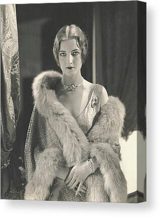 Camilla Horn Wearing A Fur Boa by Edward Steichen