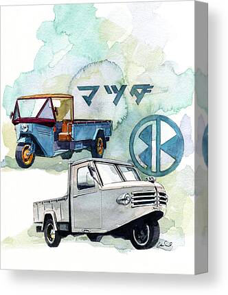 3 Wheel Truck Canvas Prints