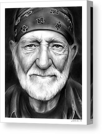 Willie Nelson Drawings Canvas Prints