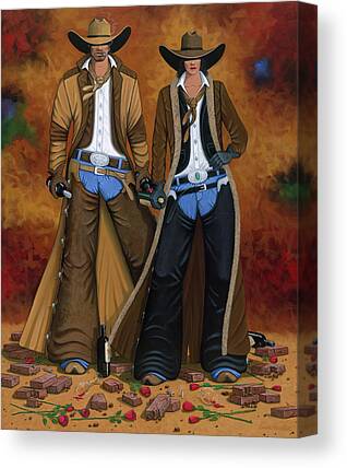 Contemporary Cowboy Canvas Prints