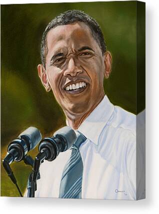 Obama Portrait Canvas Prints