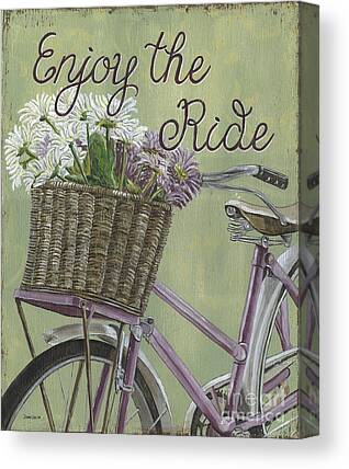 Bicycle Basket Canvas Prints