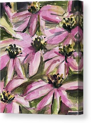 Abstracted Coneflowers Canvas Prints