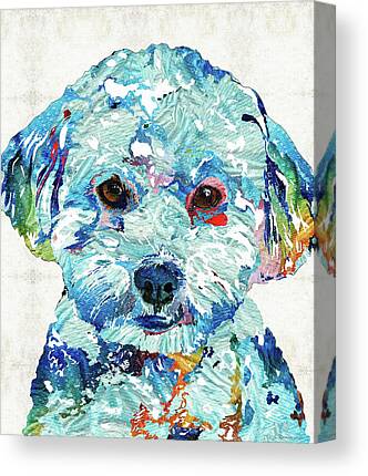 Maltese Dog Puppy Pup Baby Canvas Prints