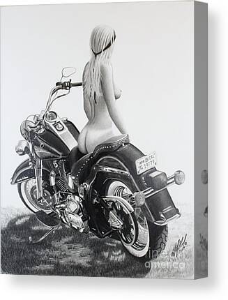 Nude Biker Canvas Prints and Wall