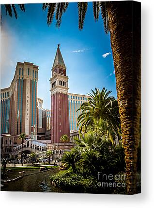 Las Vegas Casinos and Hotels Montage: Retro Travel Poster | Large Solid-Faced Canvas Wall Art Print | Great Big Canvas