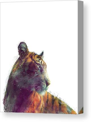 A389 Black Tiger White Grey Funky Animal Canvas Wall Art Large Picture Prints 