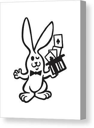 CANVAS Magician's Hands Holding Top Hat with Rabbit Art print POSTER 